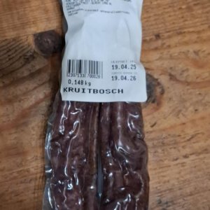 Droge worst knoflook (rund) 150 gram