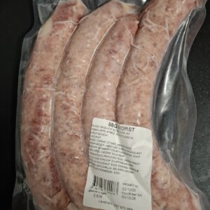 BBQ worsten 4 stuks (samen 600 gr)