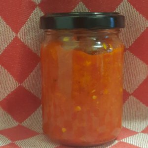 Sambal oelek met pepers uit eigen kas 120 gr