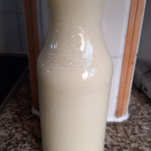Geitenkaramelvla 1 liter  ( inclusief €1 statiegeld)
