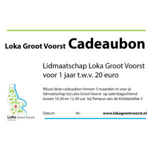 Cadeaubon lidmaatschap Loka Groot Voorst